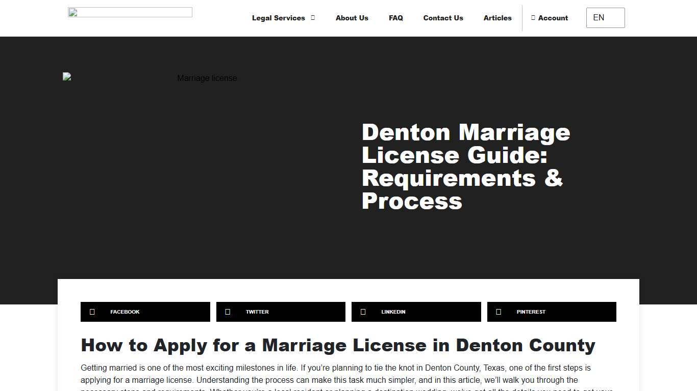 Denton Marriage License Guide: Requirements & Process