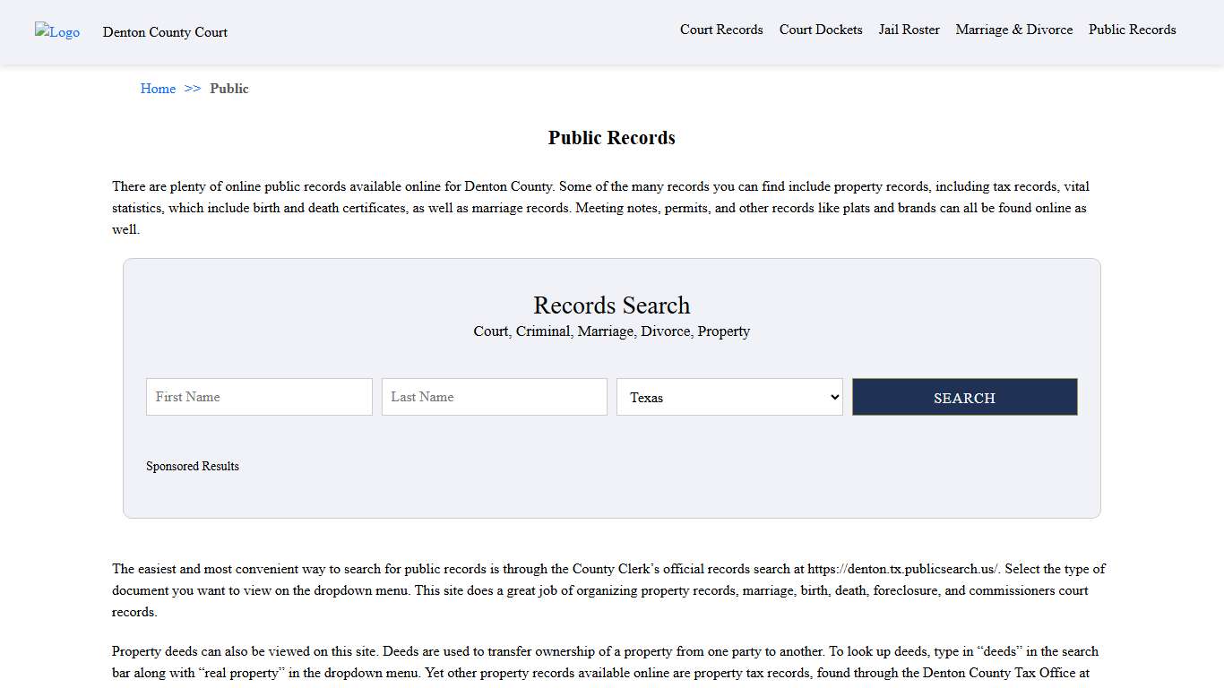 Public Records Denton County Court